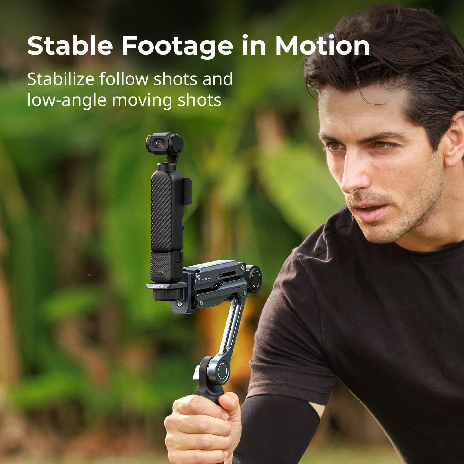SMALLRIG Braccio ammortizzatore portatile con sistema di smorzamento a molla e idraulico, accessorio per action camera per DJI Osmo Pocket 3/4, per GoPro HERO13 per Insta360 X5/4/3-5508