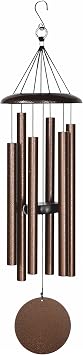 Wind Chimes 32" Inches to Suitable for Outdoor, Garden, Patio Decoration. Classic Black Wind Chimes with Wind Catcher Suitable as A Gift for Unisex Soothing Melodic Tones with Mute Option Copper