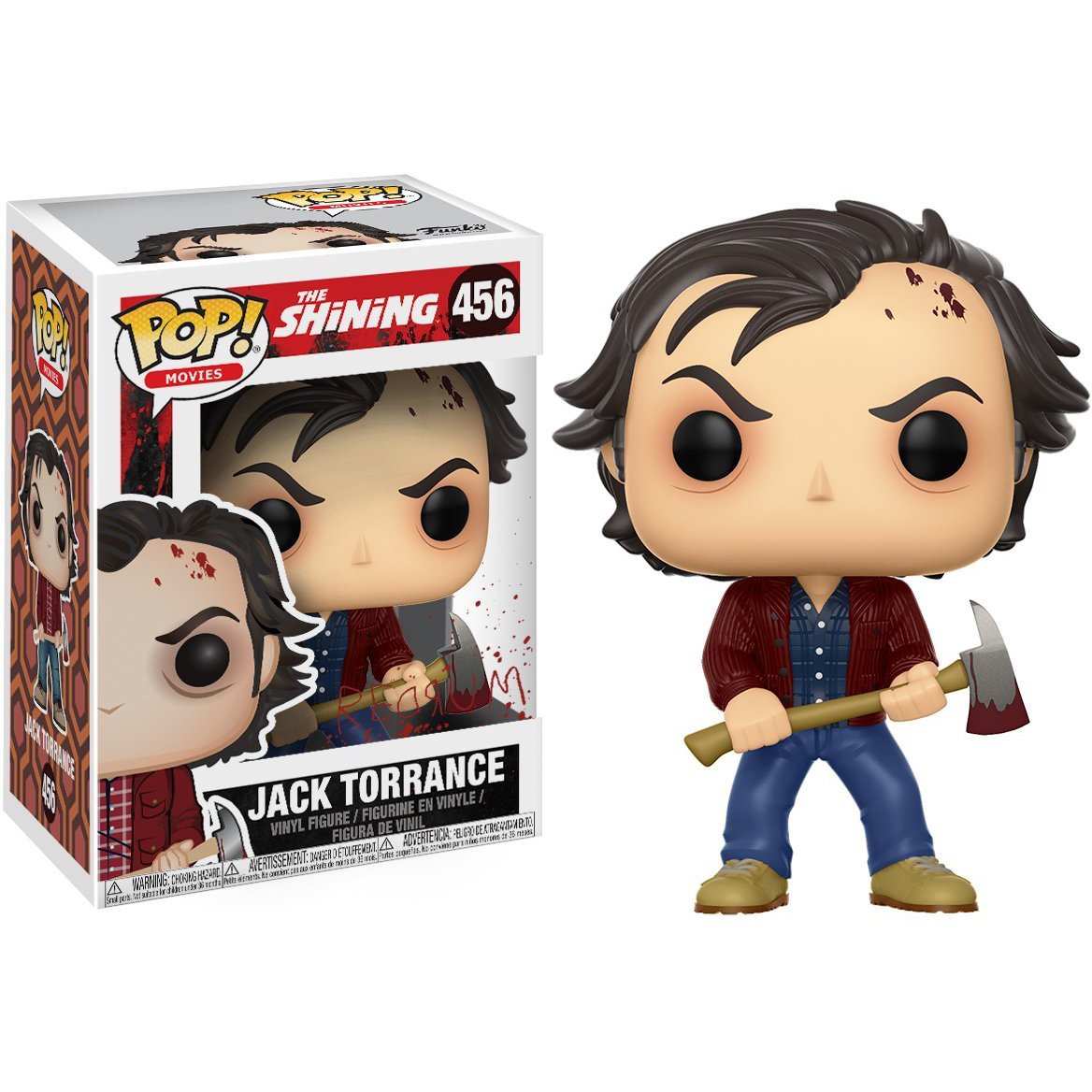 Jack Torrance: The Shining x Funko POP! Movies Vinyl Figure & 1 PET Plastic Graphical Protector Bundle [#456 / 15021 - B]