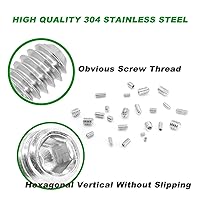 Vista 3 de 315 piezas de 16 tamaños, 1/8-40 a 5/16-18 Juego de tornillos hexagonales de acero inoxidable 304 de acero inoxidable interno hexagonal de punta