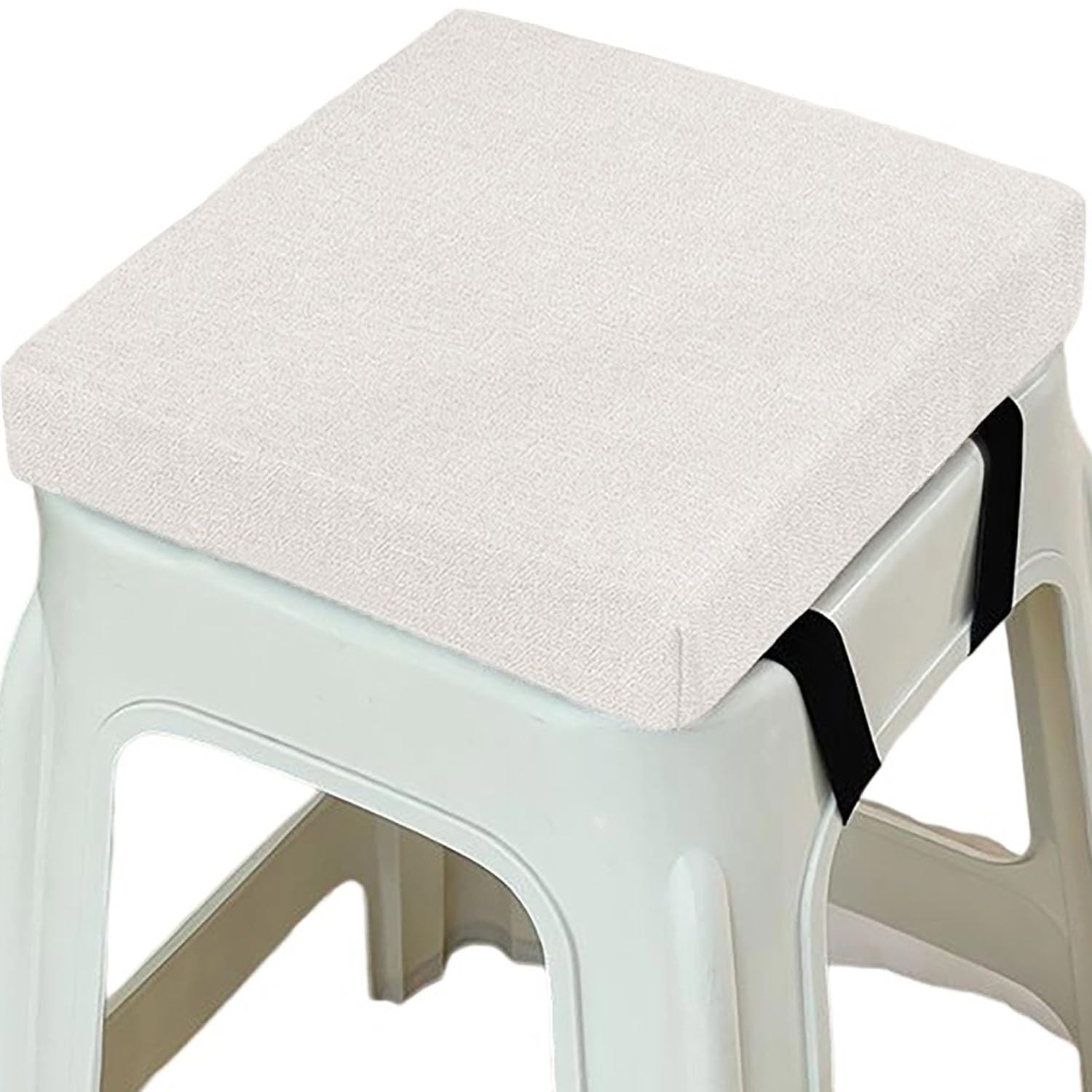 Square Bar Stool Seat Cushions with Ties Anti-Slip Chair Cushions 25x25/40x40/30x30cm Memory Foam Chair Pad with Washable Cover for Outdoor,Indoor,Garden,Dining,Kitchen,Bar Chairs(A2,50x50x8cm) — image 1