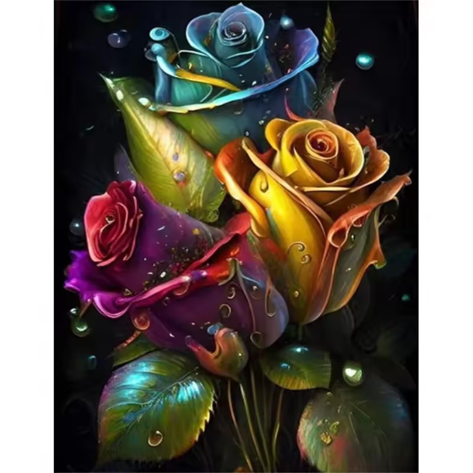 Puzzle 1000 elementów, bukiet róż, puzzle dla dorosłych, 75 x 50 cm, puzzle edukacyjne, wyzwania, zabawka, 1000 elementów, puzzle dla dorosłych i dzieci