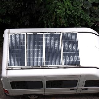 4Pcs 200w Off Grid Solar Kit, 4pcs 18v Flexible Solar Panel Monocrystalline PV Module + 20A Controller for Boat Car Motorh...