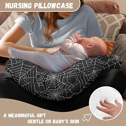 Miniatura 6 de Jeiento Fundas de almohada de lactancia con tela de araña para lactancia materna, fundas elásticas en forma de U, funda de tela de secado rápido de