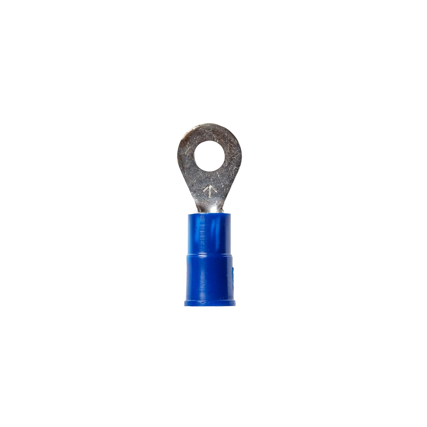 3M C3SD Vinyl Insulated Ring Terminal RV14-8Q, AWG 16-14, standard-style ring tongue fits around the stud