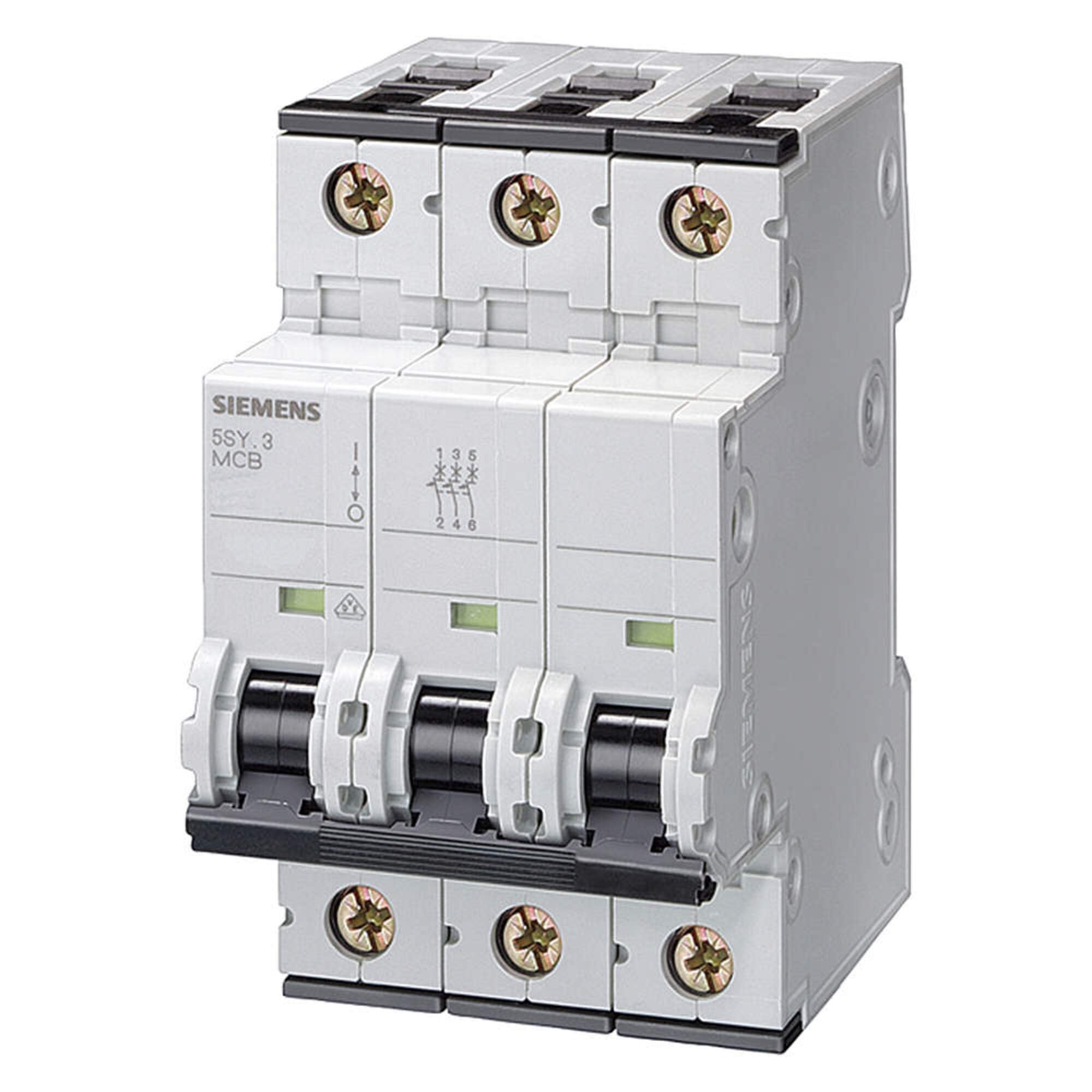 Siemens 5sy6 interrupteur automatique 3 pôles 40A contre les courts-circuits 6 kA