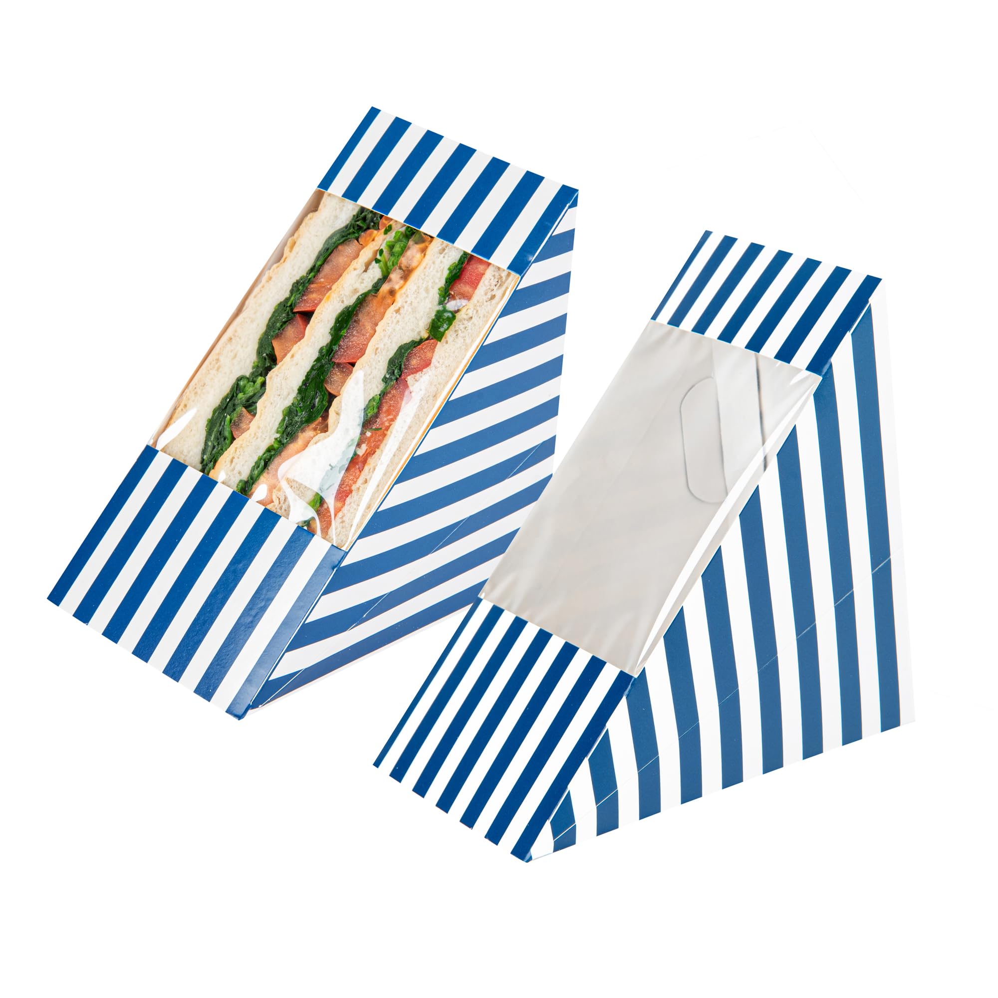 Cajas de papel sándwich con ventana que evitan manchas de grasa y roturas en envíos a domicilio