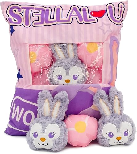 IMIUN Almohada de peluche extraíble de conejo bonita bolsa de peluche de animales de peluche almohada de conejo cojín de almohada súper suave