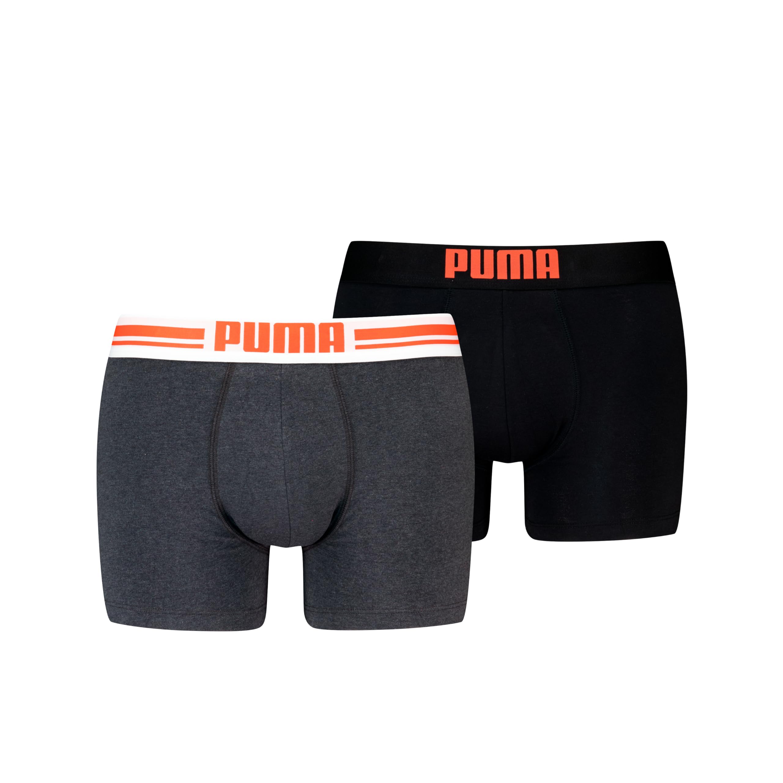 PUMA Women's Placed Logo Boxer Shorts, Red Combo, M