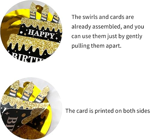 Miniatura 4 de WIDEIDEAL Serpentinas colgantes de feliz cumpleaños 50, decoraciones de fiesta de cumpleaños de 12 piezas para hombres y mujeres