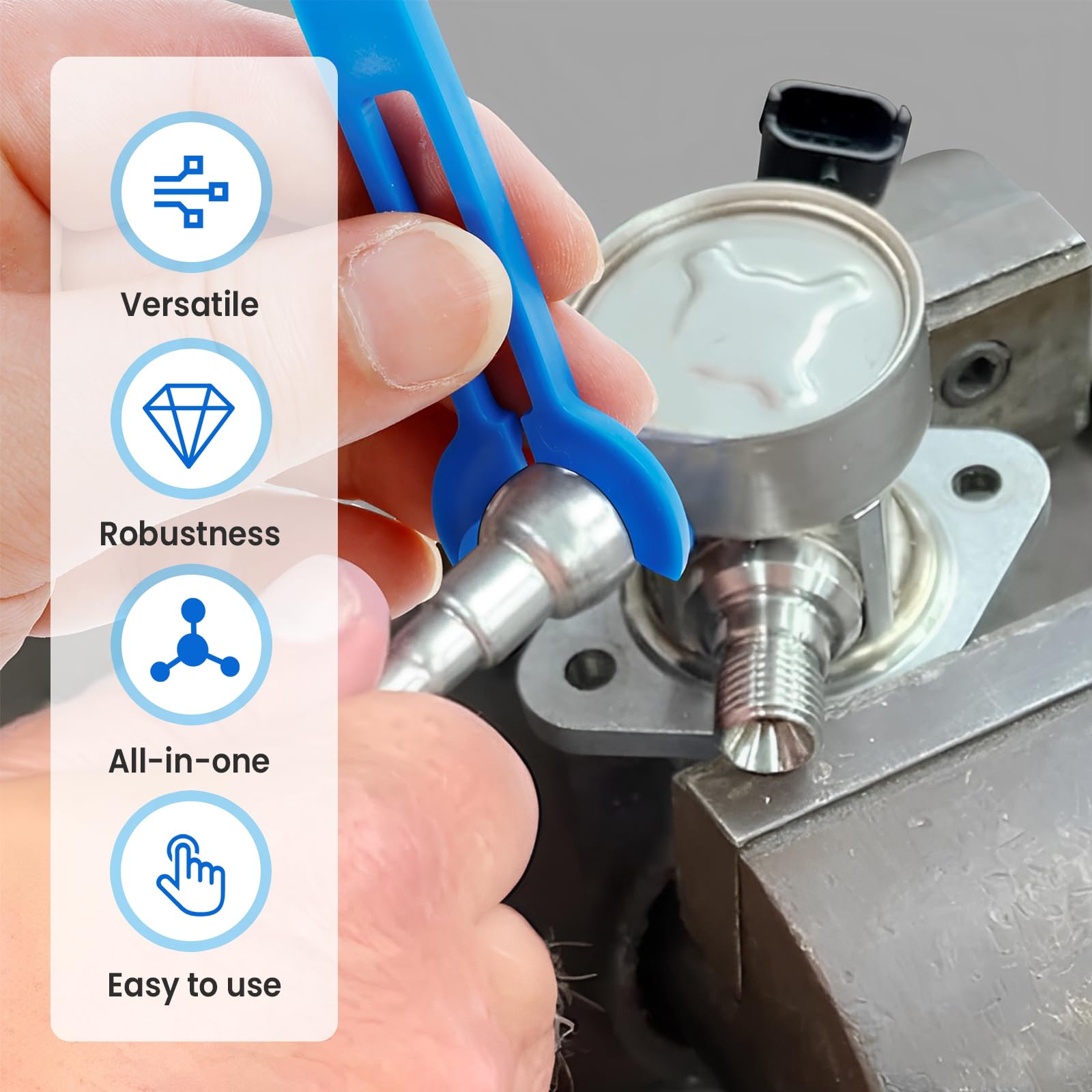 Fuel Line Disconnect Tool, Quick Fuel Line Removal Tool, 3/8 inch 5/16 inch Plastic Heater Hose Disconnect Tools, Low Profile Fuel Line Disconnect Tool for Car Heater AC