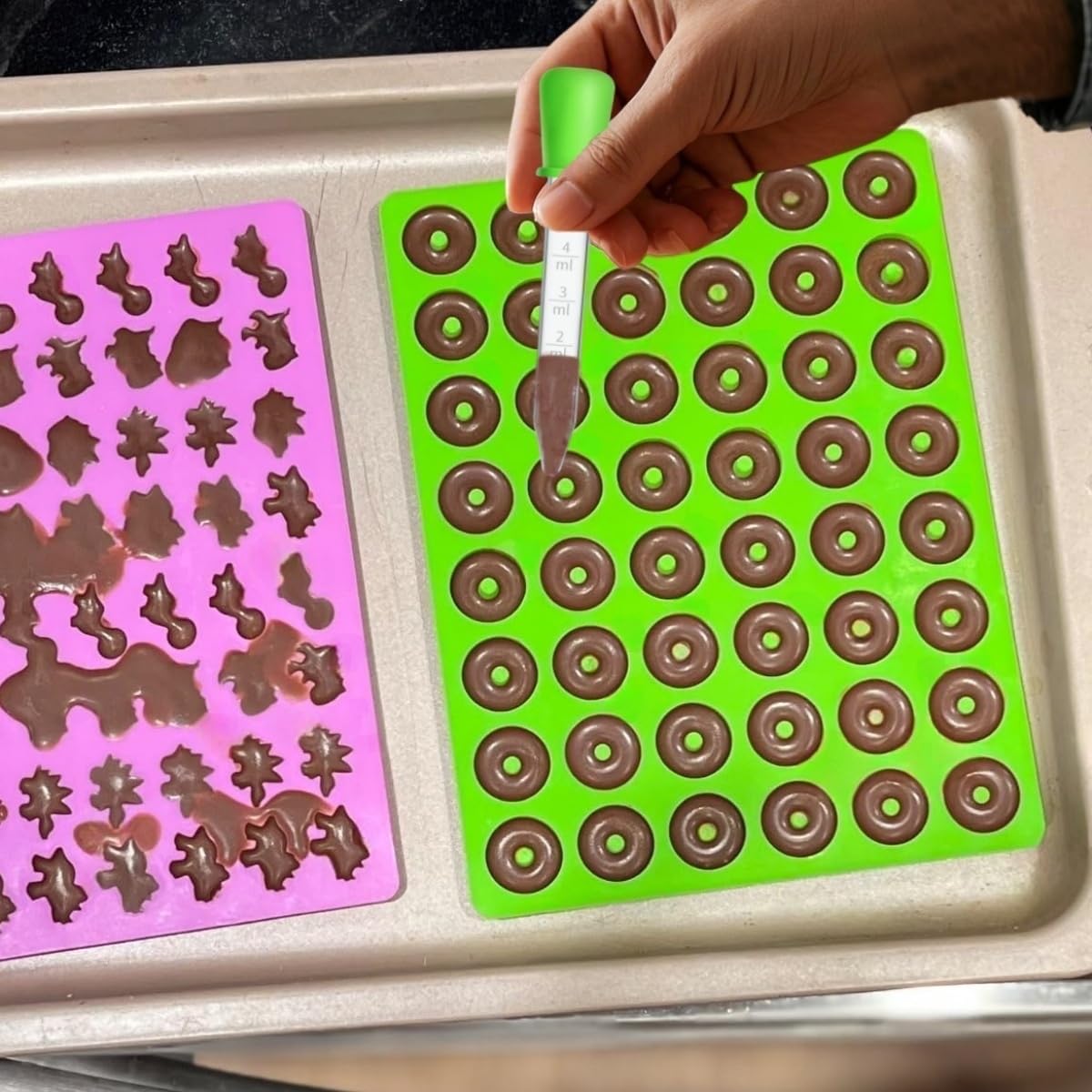 Goteros líquidos con pipetas de silicona, paquete de 30 cuentagotas de medicina de 5 ml con cepillo de limpieza, cuentagotas de plástico pequeño para medicina infantil, molde de caramelos, oso de