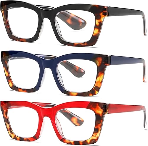 Miniatura 8 de FSRTEP Oprah - Lentes de lectura estilo Stylis con bloqueo de luz azul y bisagra de resorte para mujer