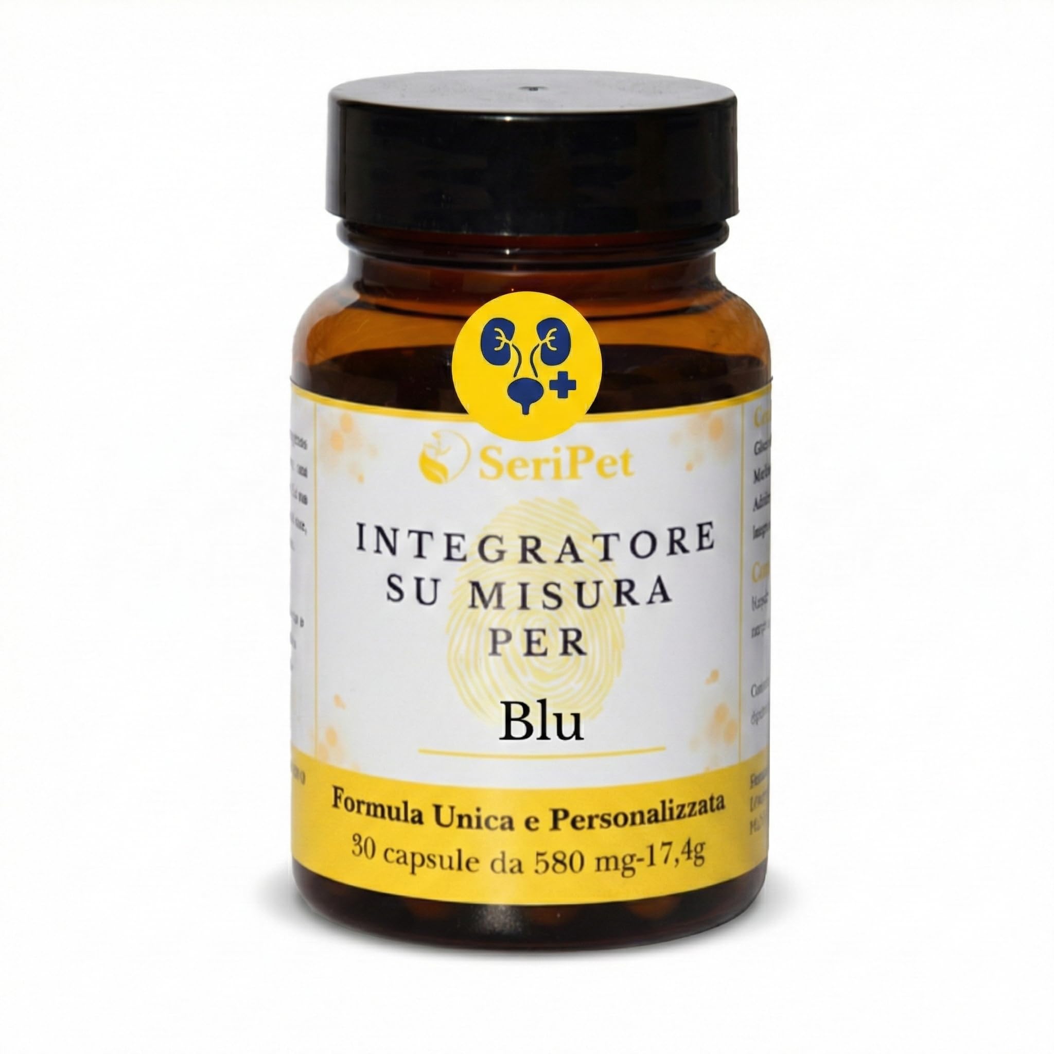 Integratore per Gatti per le Vie Urinarie personalizzato - Supporto Naturale Antinfiammatorio per Cistite e Benessere Urinario – con D-Mannosio, Cranberry, Uva Ursina e Omega-3-30 Capsule da 580 mg