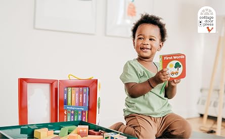 Early Learning My Little Learner Library - 12 Mini Board Book Set to Learn Numbers, Colors, Shapes, and More!