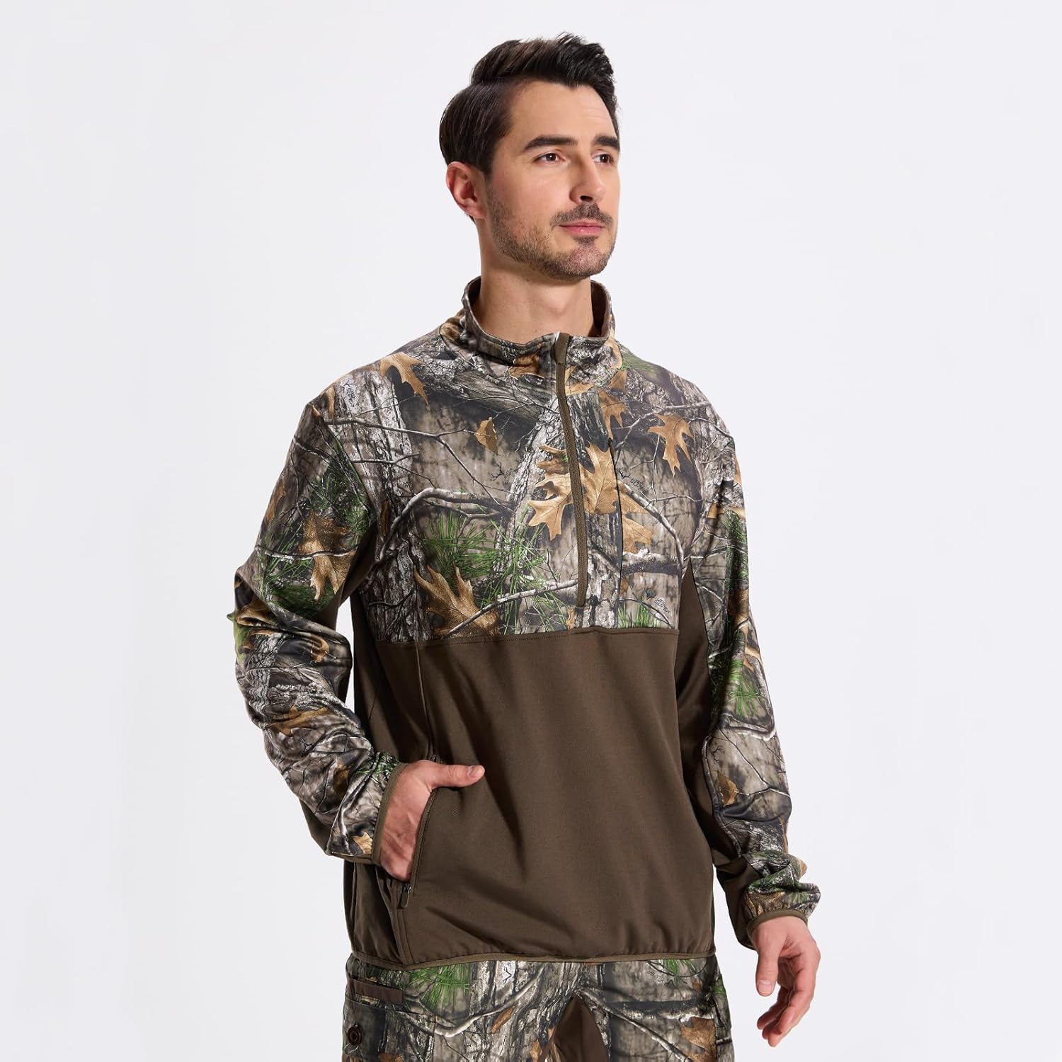 LOOGU Hunting Hoodies for Men Fleece Lining Performance Insulation Pullover Camo Hoodie