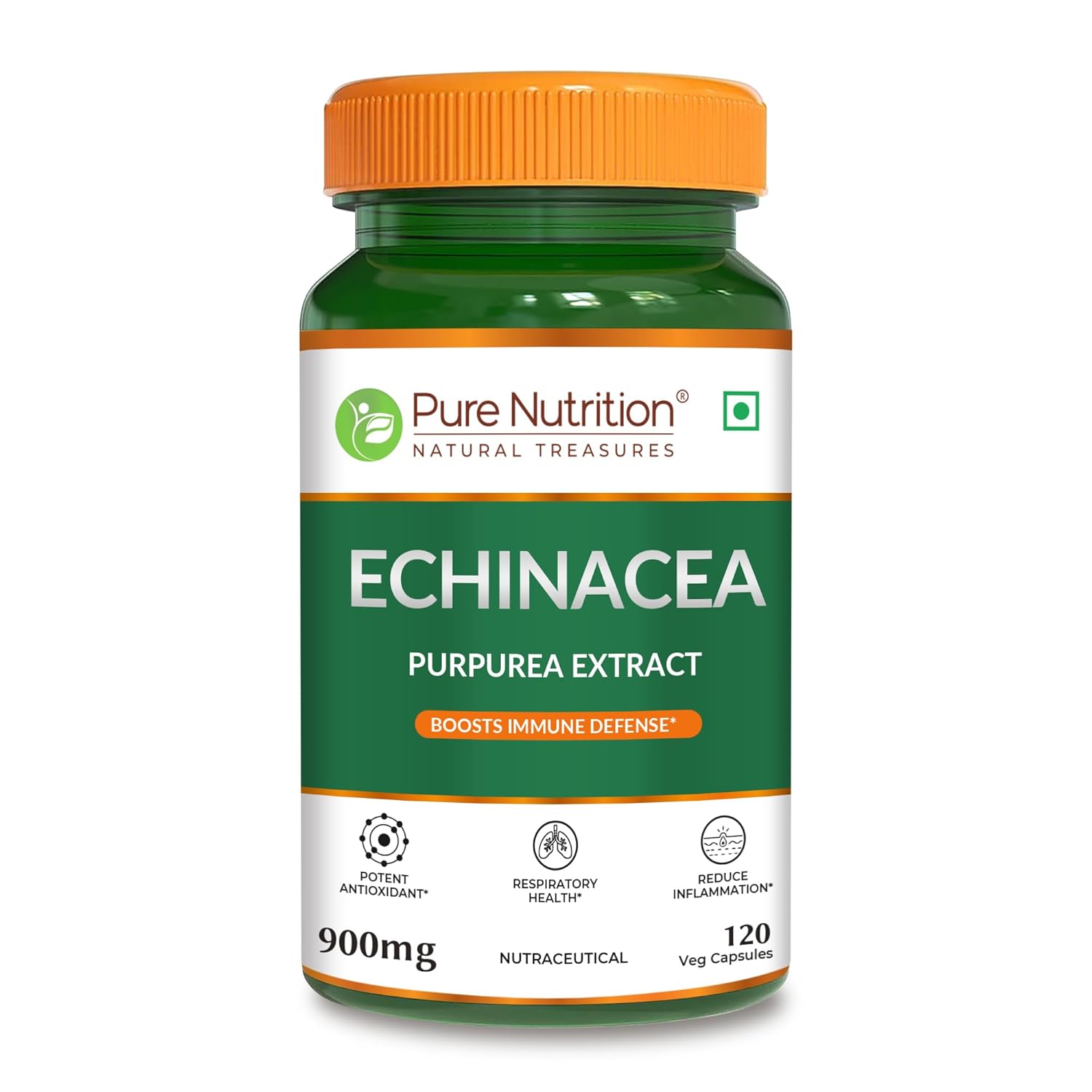 Pure Nutrition Echinacea Capsules – 120 Veg Caps | Powerful Antioxidant & Immune Booster | Natural Support for Immune Defense & Respiratory Health | Anti-Inflammatory Properties for Overall Wellness Pure Nutrition Echinacea Capsules – 120 Veg Caps | Powerful Antioxidant & Immune Booster | Natural Support for Immune Defense & Respiratory Health | Anti-Inflammatory Properties for Overall Wellness