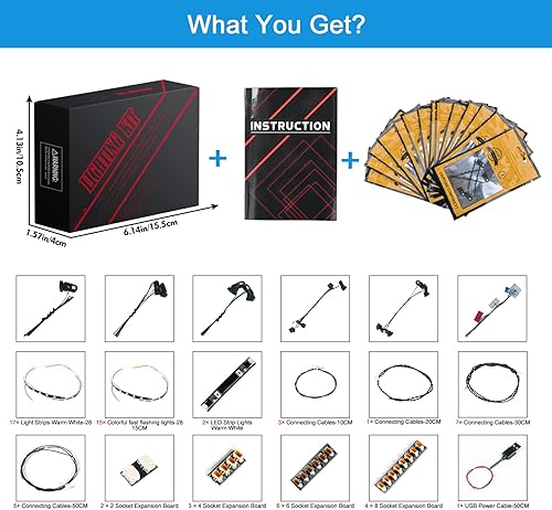 Miniatura 2 de VONADO Kit de luz LED para juego de torre Eiffel Lego 10307 sin modelo kit de iluminación Buliding compatible con juguetes de construcción Lego