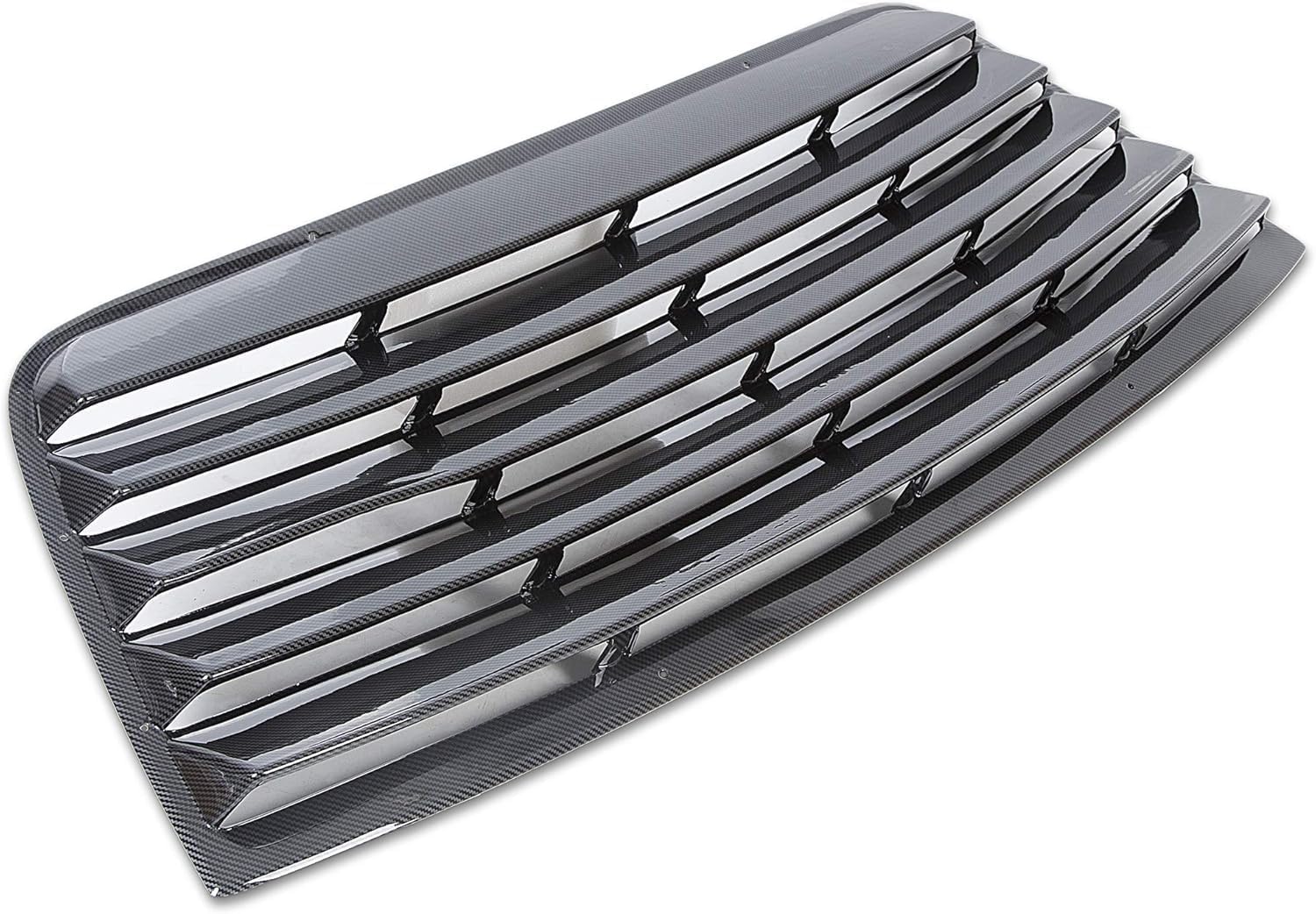HECASA Rear Window Scoop Louver Compatible with 2008-2023 Dodge Challenger, Sun Shade Cover, Air Vent Scoop Shades Cover - Carbon Fiber Style, ABS Material