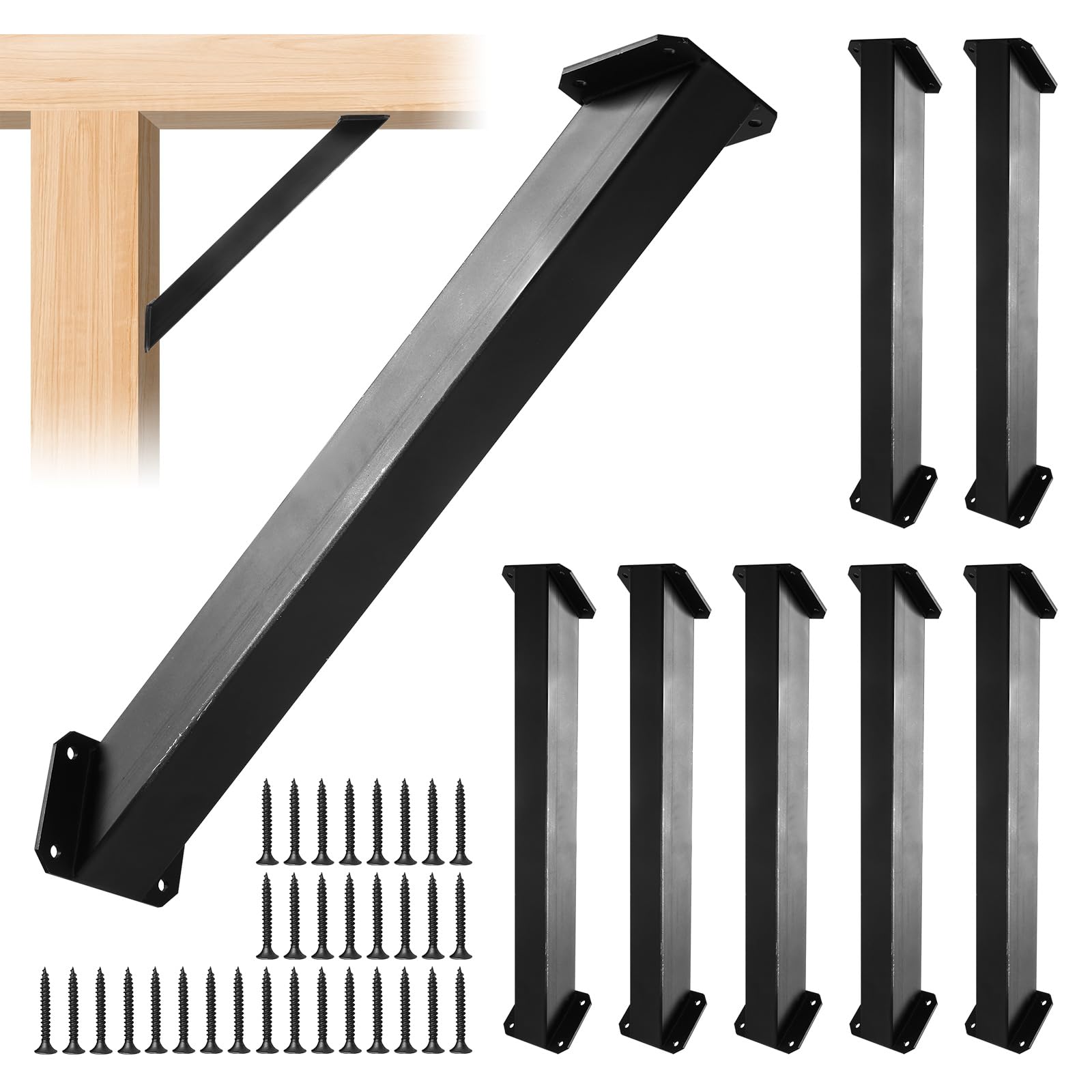 ZOBGOWE 45 Degree Angle Support Bracket 45-Degree Angle Corner Braces Inside Joint Bracket for Post and Beam Wood Frame DIY Connector, 4 PC