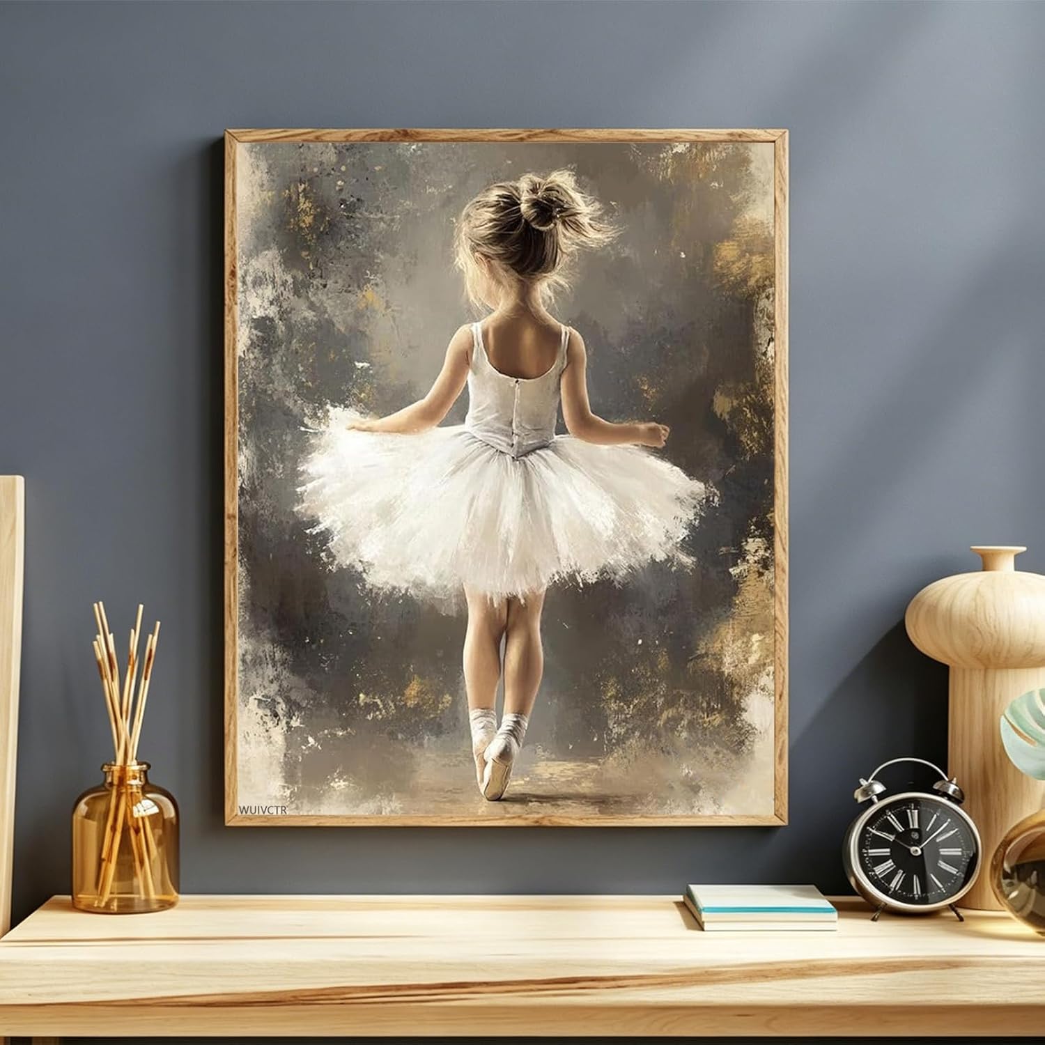 WUIVCTR Paint by Numbers Kit for Adults Beginner, Little Ballerina Adult Paint by Number Kits on Canvas Without Frame, Cute Acrylic Oil Paint by Numbers for Home Decor Gift 16" W x 20" L