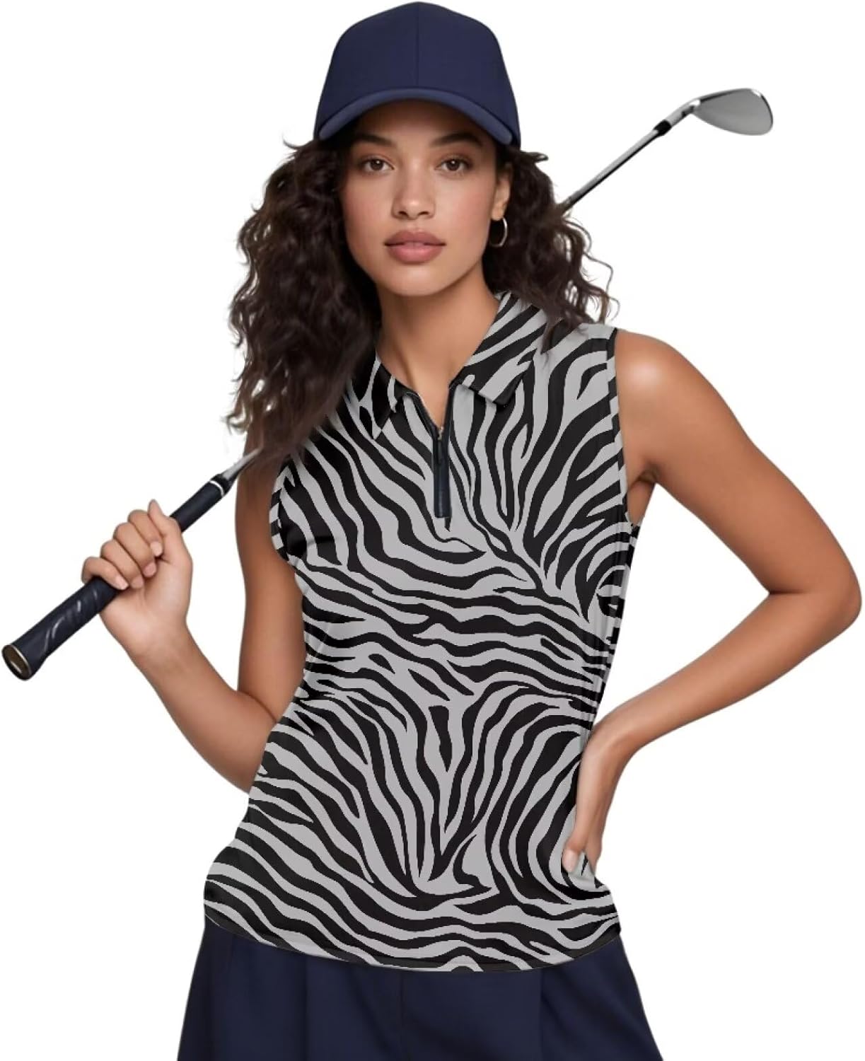 Women's Sleeveless Golf Shirts Racerback Workout Sport Tank Tops Lightweight Moisture Wicking Casual T Shirt - Image 2