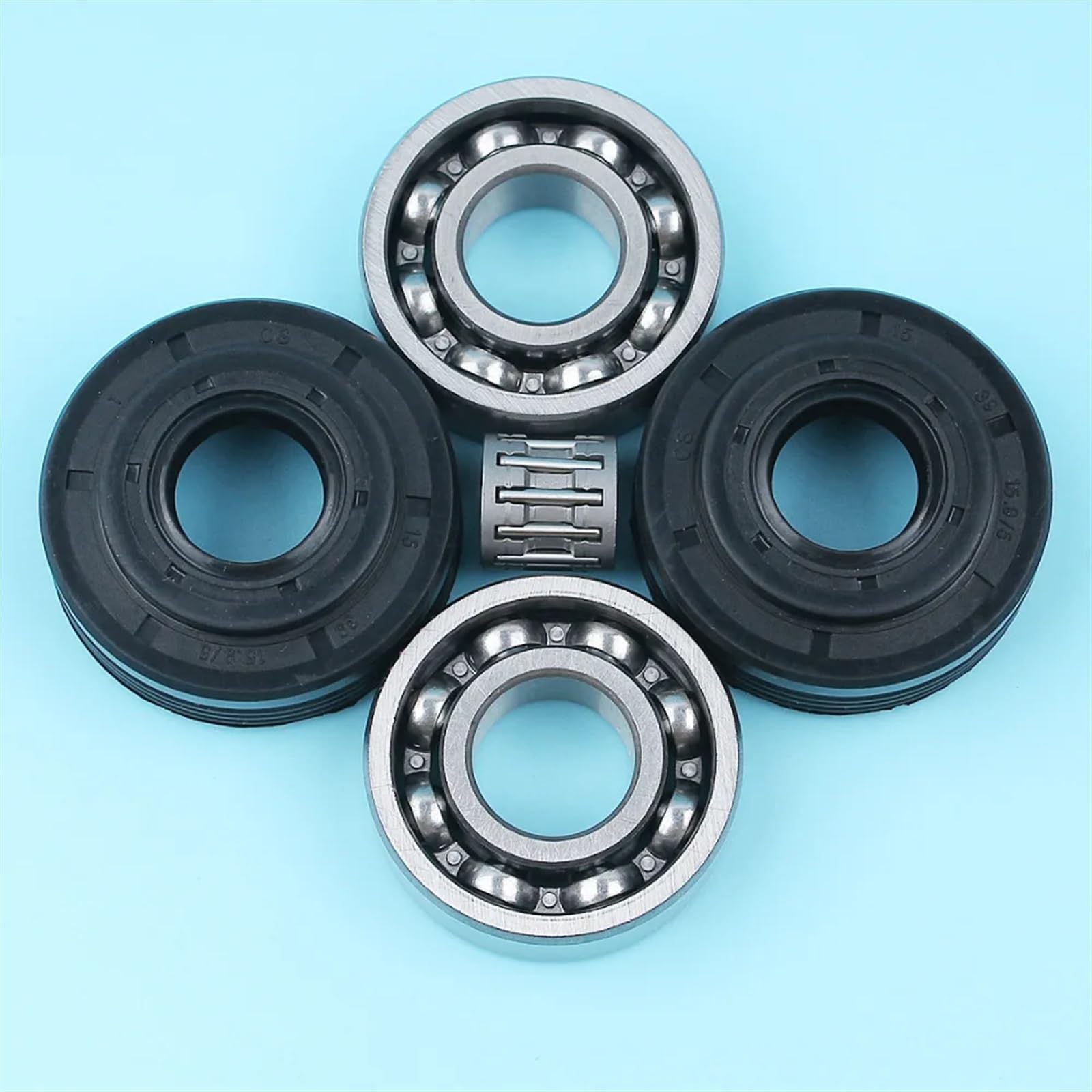 PEGGYLIN Crank Crankshaft Needle Bearing Oil Seal Set Fit for Jonsered 2141 2145 2150 CS2141 CS2145 CS2150 Chainsaw OEM # 503932302