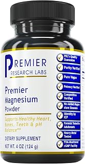 Premier Research Labs Magnesium Powder - Magnesium Lactate Supplement, Magnesium Powder for Sleep & Health, 400 mg Per Serving, for Men & Women - 4 oz