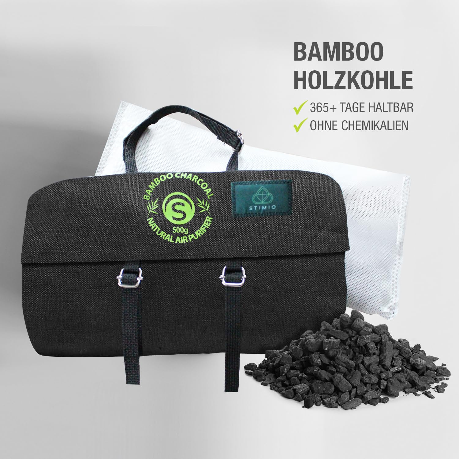 węgiel aktywny z bambusa - worek oczyszczający powietrze do samochodu 2x500g - osuszacz i odświeżacz powietrza do samochodu - eliminator zapachów - neutralizator zapachów - altern