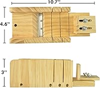 Vista 5 de Artcome Kit de moldes de corte para hacer jabón de pan, juego de moldes de jabón de madera ajustable multifunción - Juego de moldes rectangulares