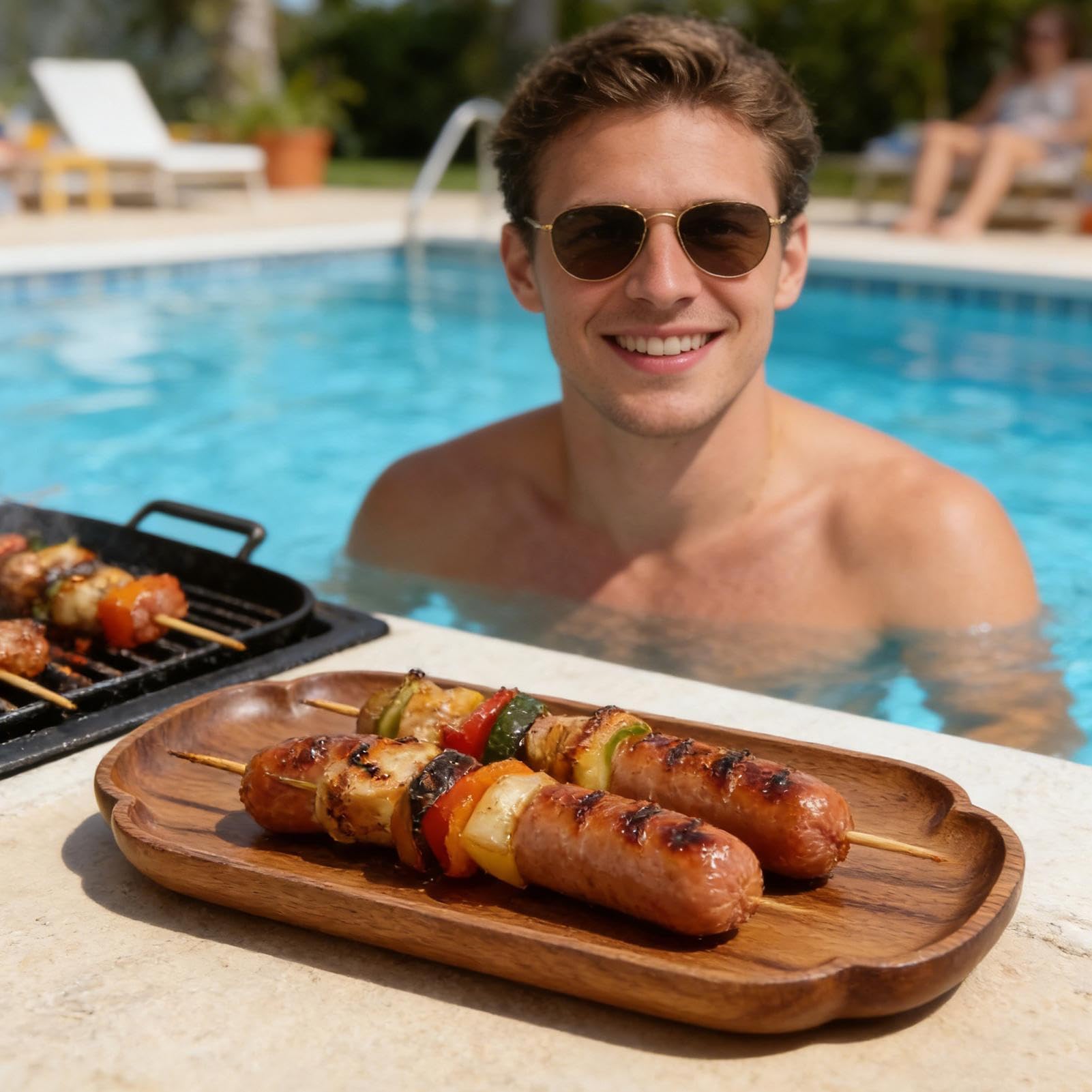 Plateaux en bois pour aliments, table de cuisine pour aliments