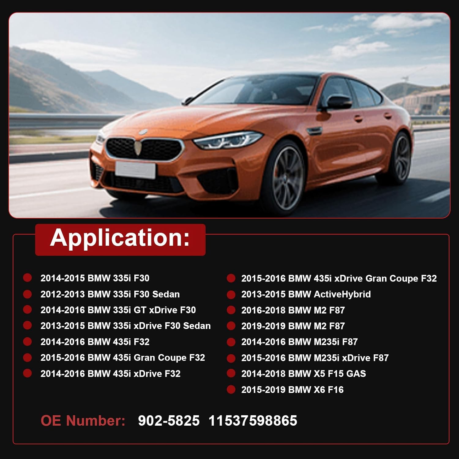 AUCERAMIC Engine Coolant Thermostat Housing Assembly w/Sensor Fit for BMW 335i, 335i GT xDrive, 335i xDrive, 435i, 435i Gran Coupe, 435i xDrive, 435i xDrive Gran Coupe, M2, M235i, X5, X6, 3.0L