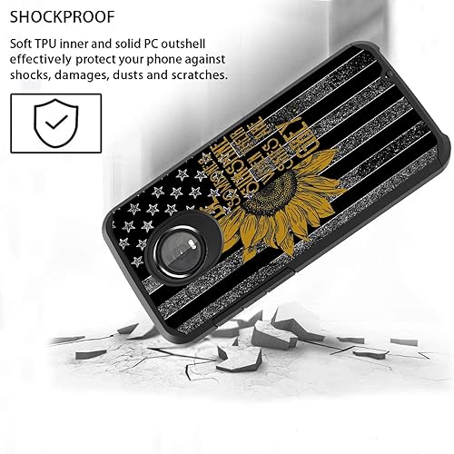 Miniatura 7 de BWOOLL Funda para Motorola Moto Z4  Moto Z4 Play, PC duro híbrido y silicona suave de doble capa, protección a prueba de golpes, cita versículo de