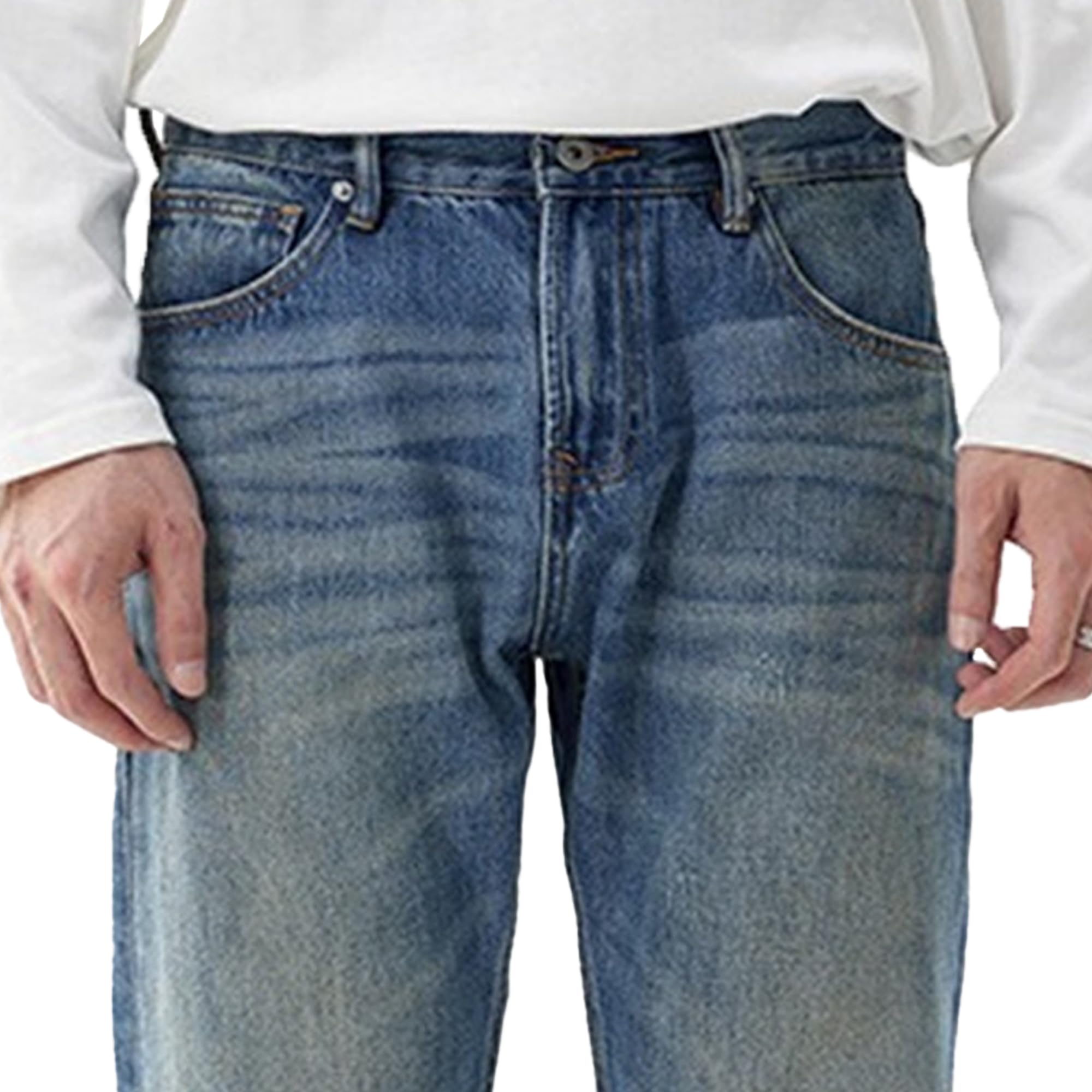 Jeans da uomo classici a gamba dritta Bootcut Slim Fit Vintage Denim Pant per gli uomini Regular Jeans a 5 tasche