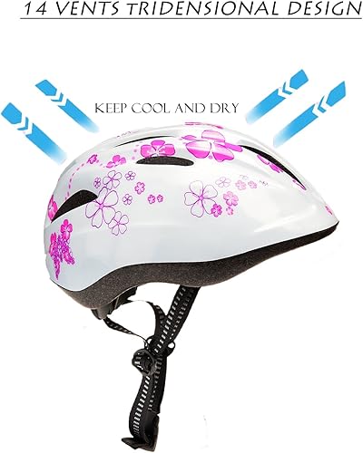 Miniatura 5 de BeBeFun Casco de bicicleta súperligero rosa para niñas pequeñas y bebés.