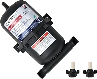 Pre-Pressurized Accumulator Tank (0.75L, 125PSI), Flow Control Inner Bladder, Reduced Pump Cycling, Suitable for RV, Boat, Travel Trailer, Caravan.