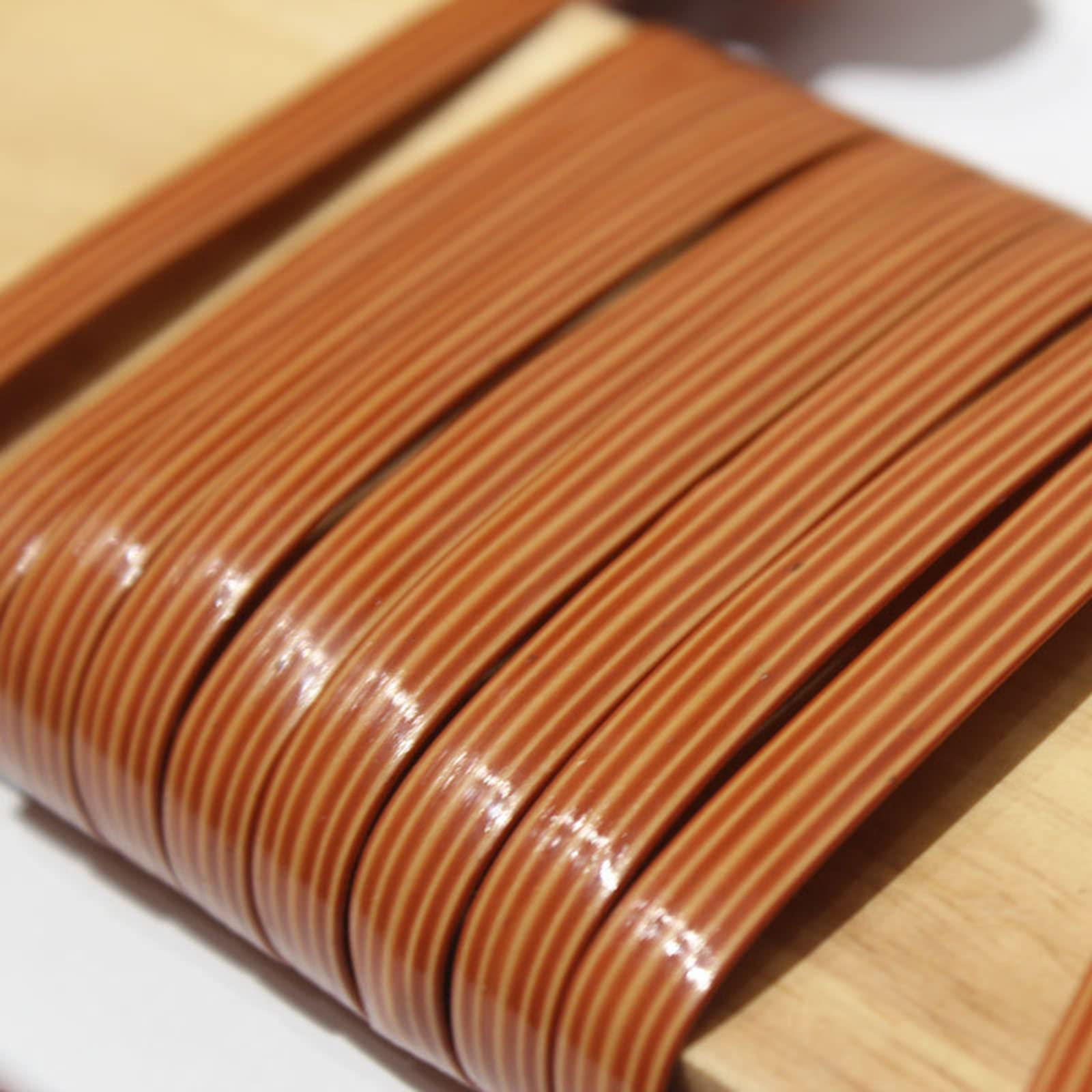 YebiO Synthetic Woven Rattan Repair, Plastic Wicker for, Flat Plastic Woven Material for for Knit and Repair Rattan Chair Table Basket/a/70M