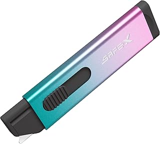 SAFEX Box Cutter Retractable Safety Ceramic Blade Manual Carton Cutter Lightweight & Portable Utility Knife for Boxboard, ...