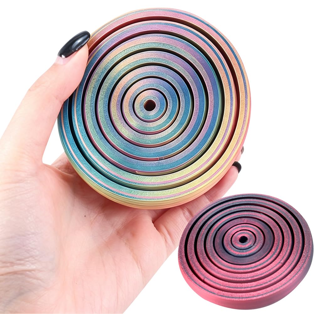 HATFRYF 2Pcs 3D Printed Fidget, Ultimate Stress Relief Spinner with 360° Rotation, Relief Desk Toy, for Anxiety & Focus – Durable 3D Printed Toys for Office, Home & Travel