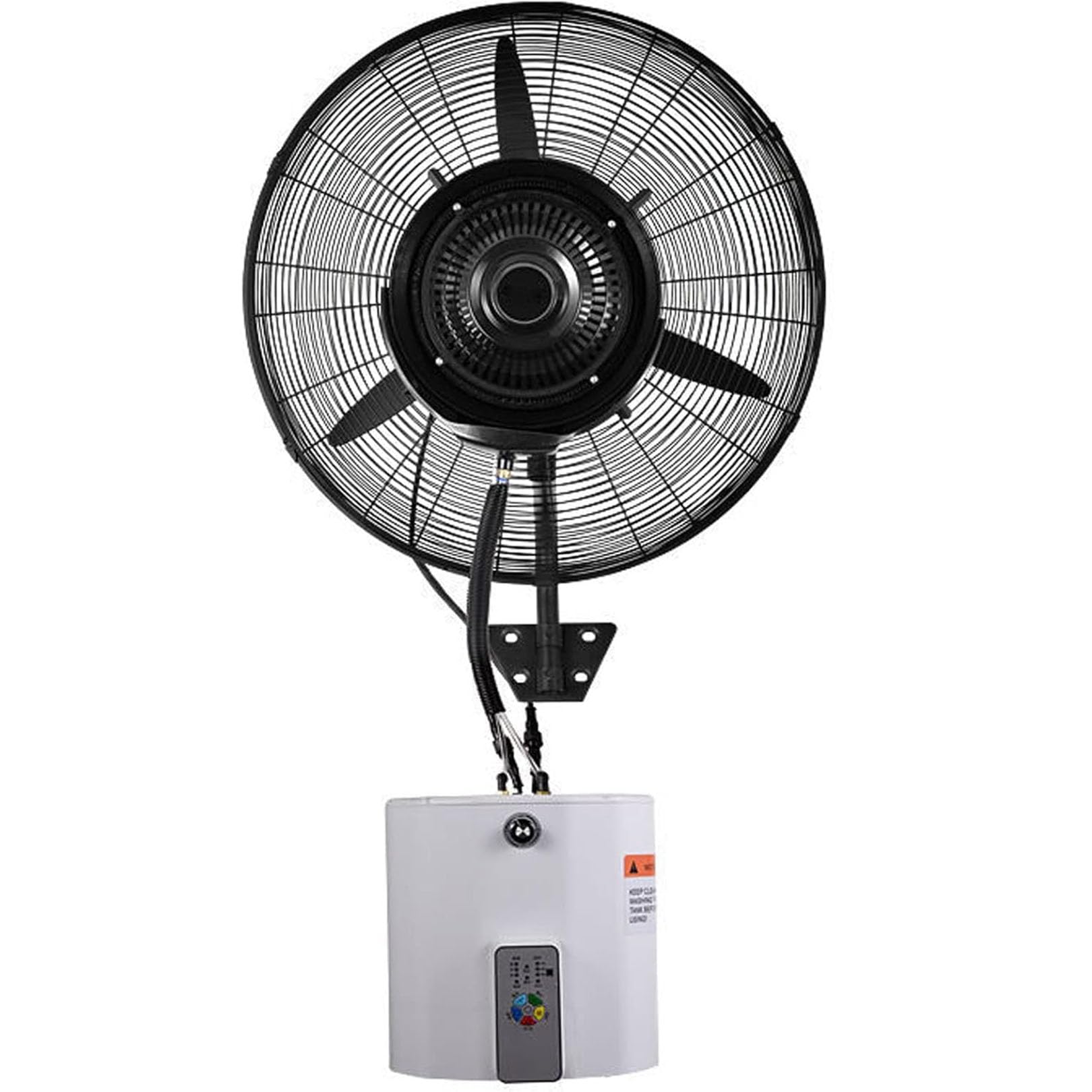 JKJZSALJ Wall Mounted Remote Control Fan,Outdoor Misting Fan,3 Speed Setting,90°Oscillating Fan With Mist,Waterproof Spray Cooling Fan,71cm/28in