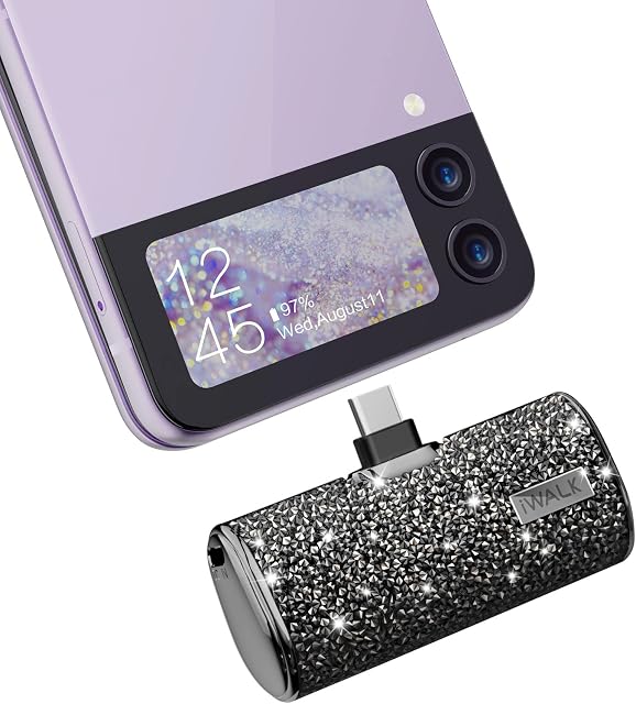 iWALK USB C Portable Charger power bank 4500mAh,small portable battery charger Compatible with Samsung Galaxy Z Flip3, S23, S22, S21,S20,TCL 20S,Note 21/20/10/9/8,Google Pixel 6 Pro/4,OnePlus 9,9 Pro