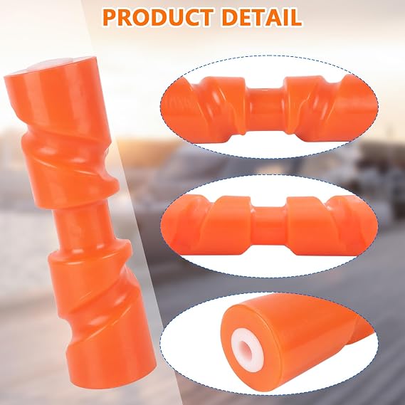 Boat Trailer Roller , Polyurethane Self Centering Keel Bow Roller, Keel Roller for Boat Trailer, Trailer Rollers -Marine Trailer Rollers for Stopping Boat Trailer (8 inch,10 inch,12 inch,Blue,Orange)
