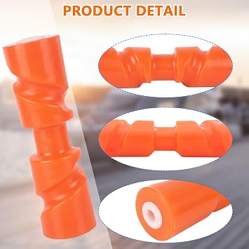 Boat Trailer Roller , Polyurethane Self Centering Keel Bow Roller, Keel Roller for Boat Trailer, Trailer Rollers -Marine Trailer Rollers for Stopping Boat Trailer (8 inch,10 inch,12 inch,Blue,Orange)