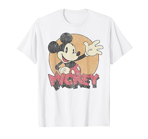 Disney Mickey and Friends Mickey Mouse Retro Distressed T-Shirt Small
