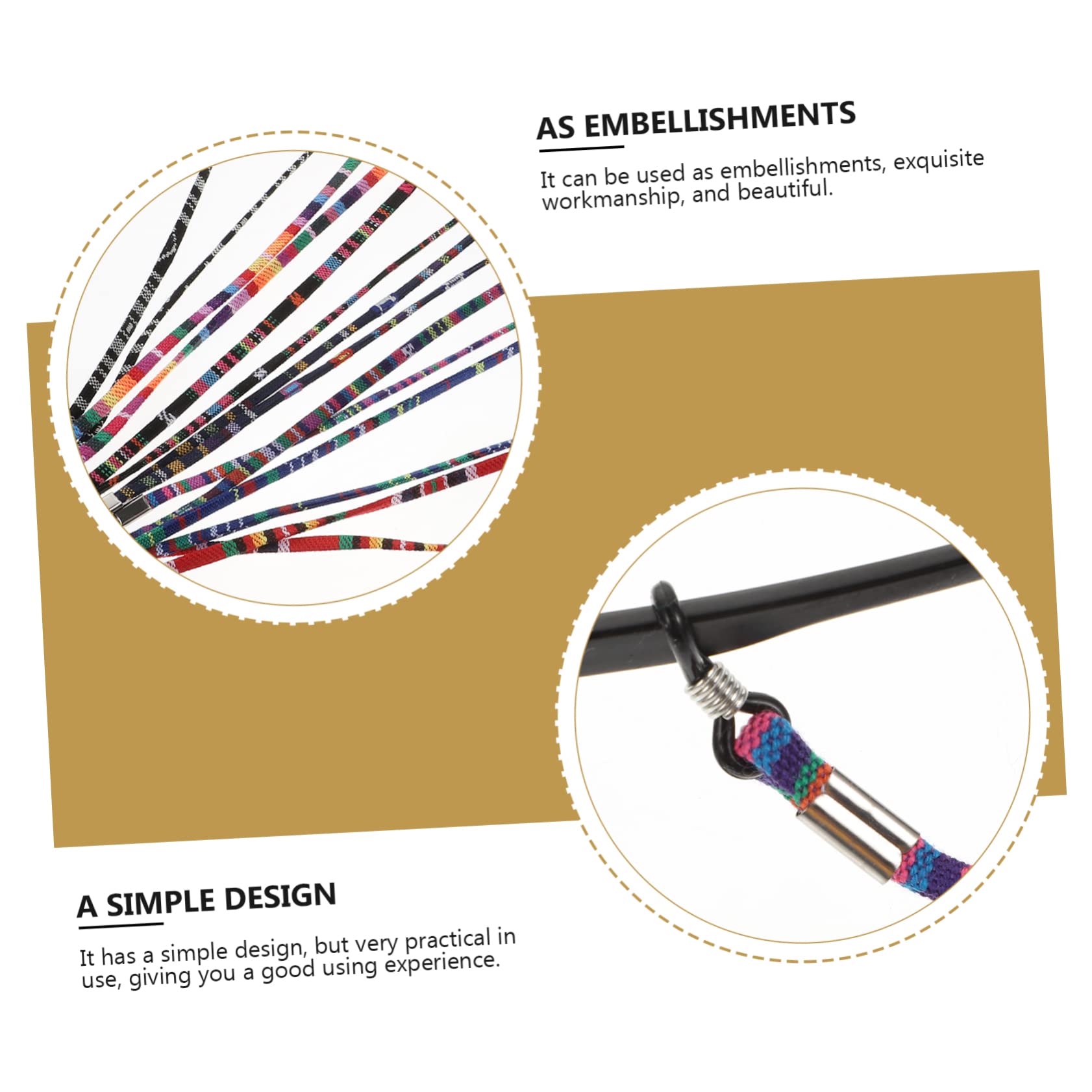 Brille Seil Hängende Kette Langlebige Seile Zum Aufhängen Von Brillen Brillenketten Zum Aufhängen Brillenkette Zum Aufhängen Glashaltekette Polyester Baumwolle 14st