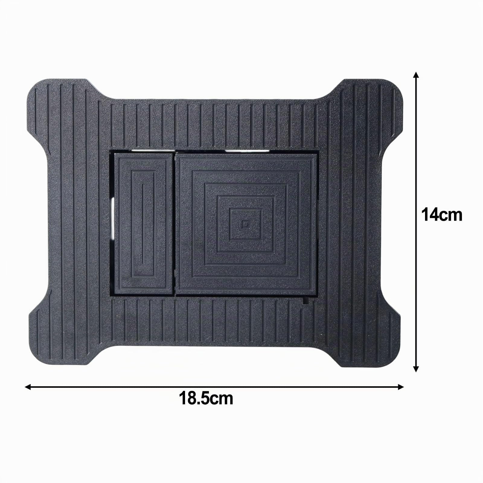 Plaque de commande cachée carrelée pour Grohe Skate Cosmopolitan - Plaque de commande avec fixation magnétique - Installation affleurante - Kit complet horizontal - Noir