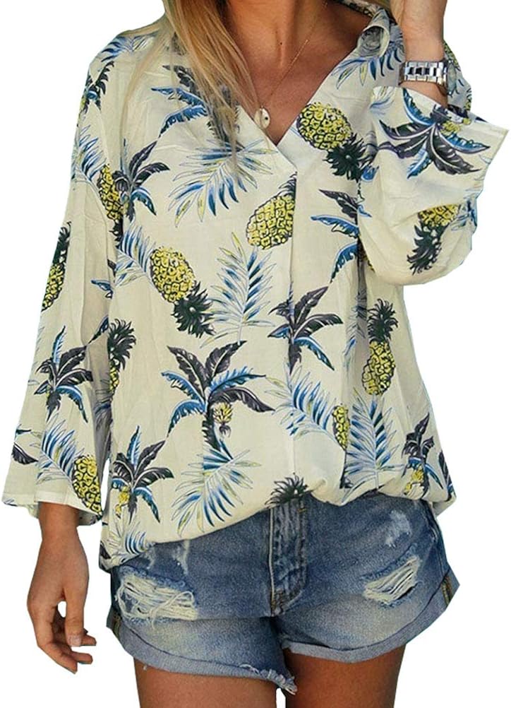 Hawaiian shirts for women tunics Clearance