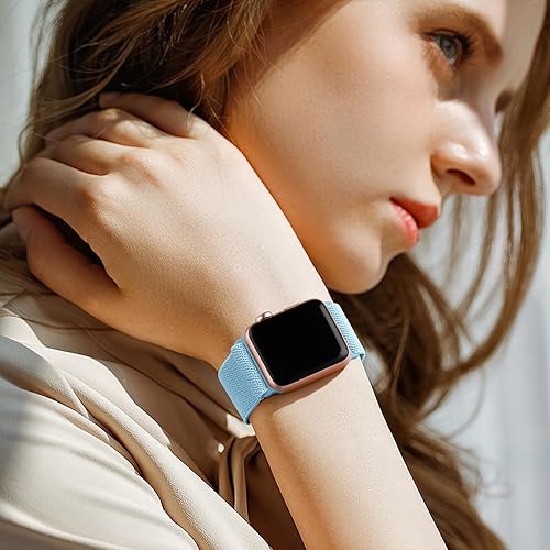 Miniatura 5 de Lerobo Correa trenzada compatible con Apple Watch Series 9, 8, 7, 1.772 in, 1.614 in, Ultra 2 Band de 1.929 in, Series 6 5 4 SE 1.732 in 1.575 in