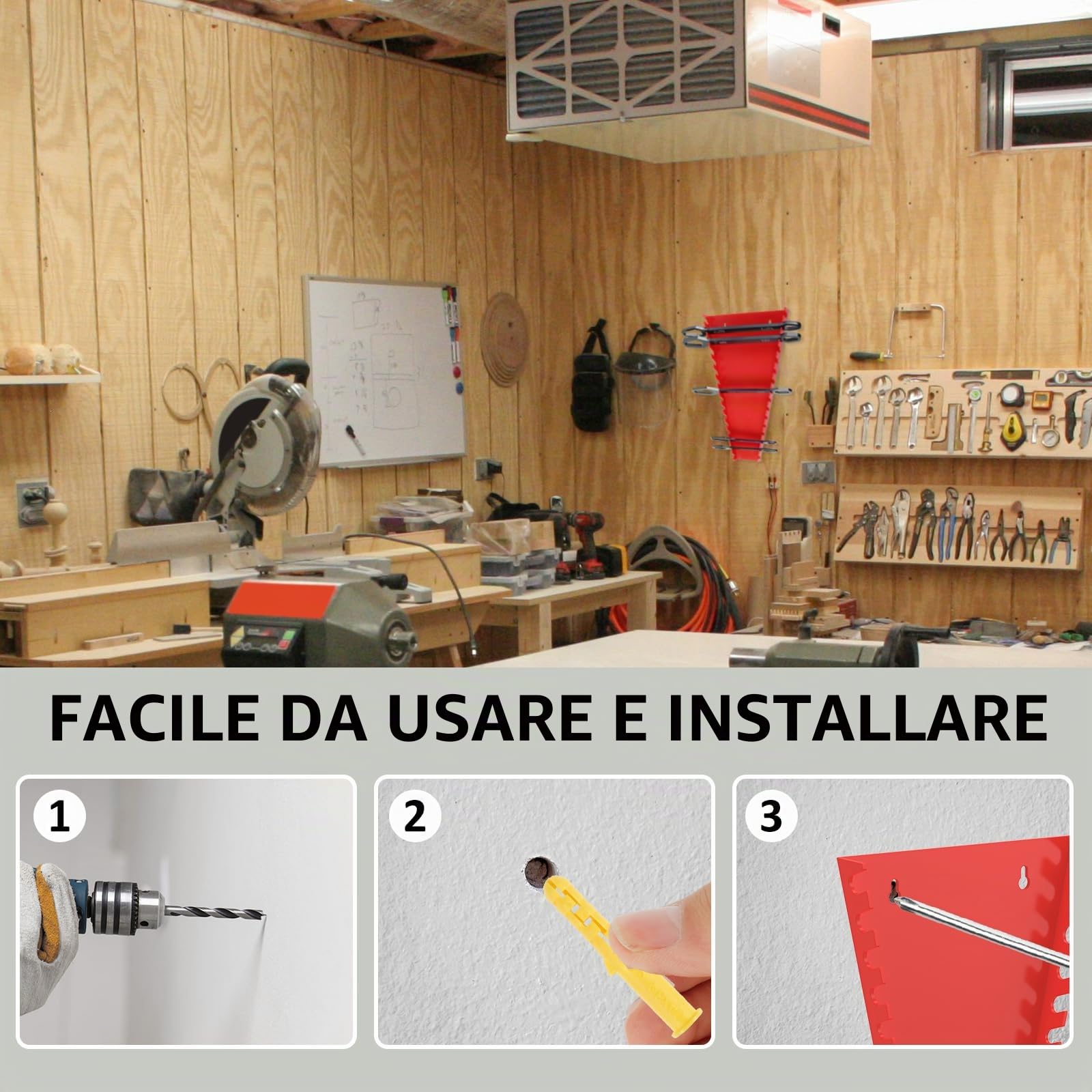 2 Supporto Per Chiave a Cricchetto Organizzatore,set chiavi inglesi,Staffa Della Chiave Inglese Organizer Porta,per chiavi inglesi per la memorizzazione di metrica da per 5 mm a 27 mm