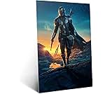 Displate Metal Poster Star Wars - Mandalorian Season 2 - Mando Din Djarin - The Mandalorian and Grogu - Collectible Gift - Premium Decorations Wall Art Decor Gifts Movie Posters - 12.6x17.7 in